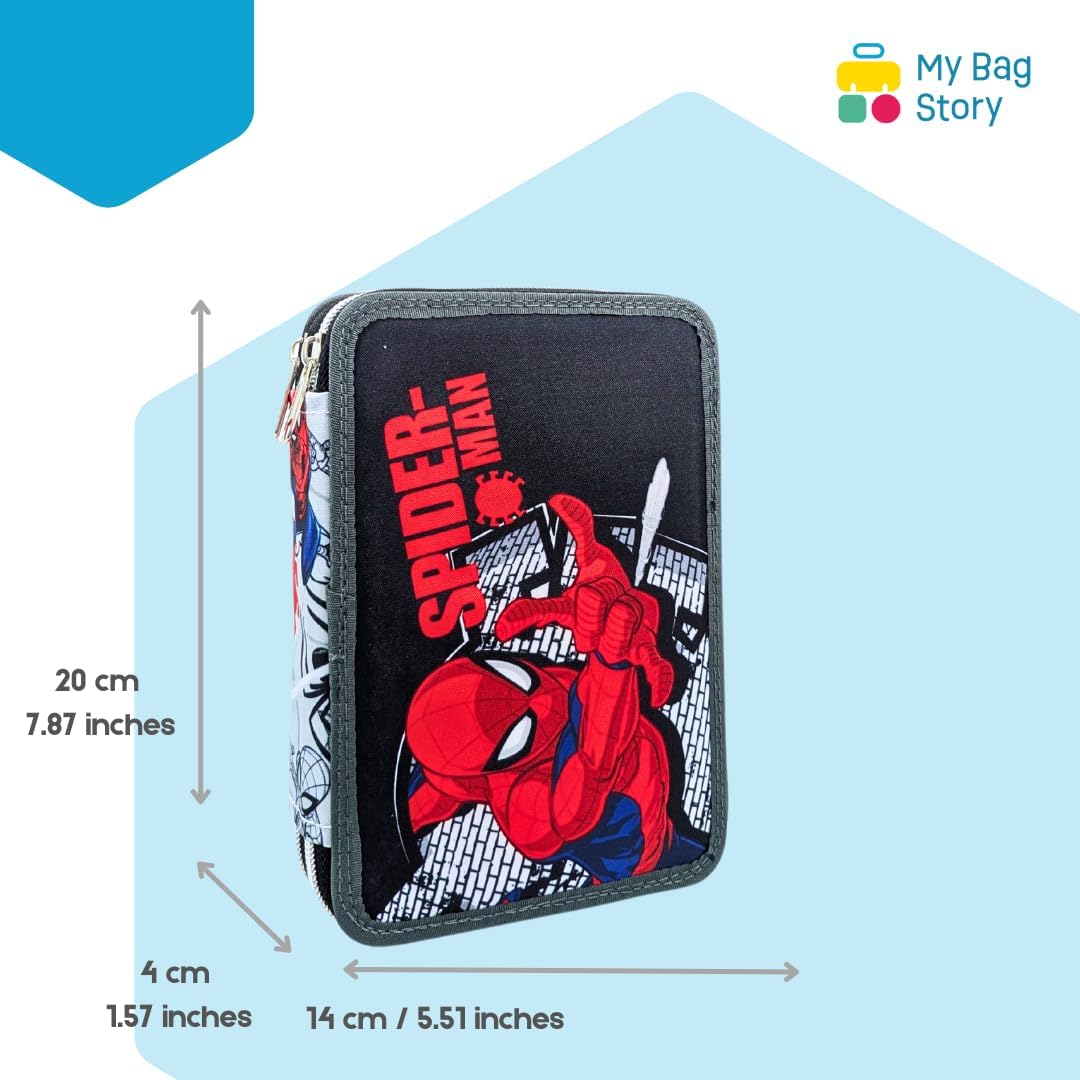 Trousse garnie Spider-Man à 2 compartiments, 20 cm – Image 2