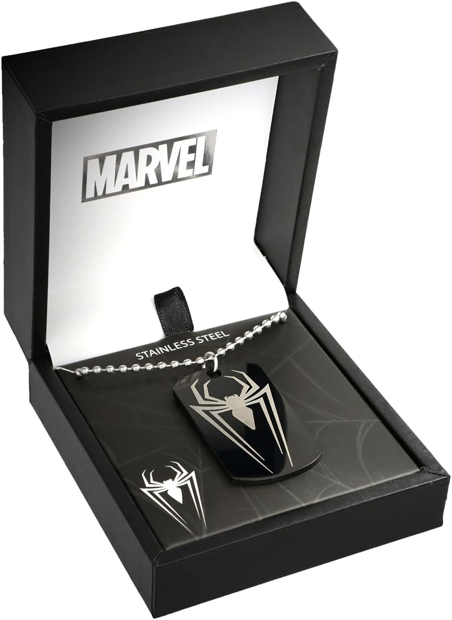 Collier Marvel enfant Spider-Man en acier inoxydable avec pendentif, longueur 56 cm – Image 5
