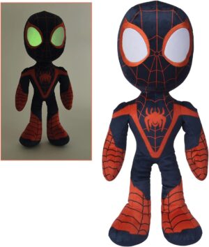 Peluche Disney Spiderman Miles Morales 50 cm aux yeux qui brillent dans le noir