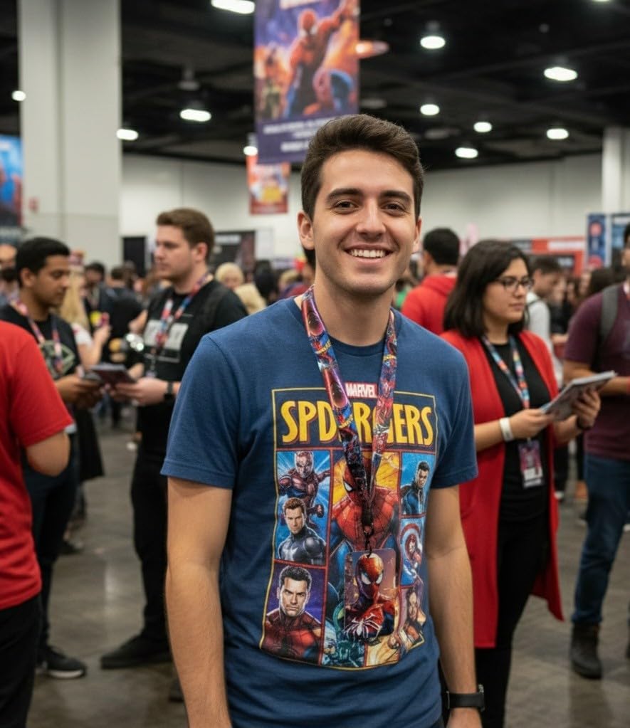 Tour de cou Spider-Man Marvel avec porte-badge rigide – Image 2