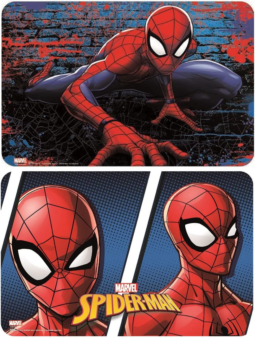 Lot de 2 sets de table Spider-Man bleus