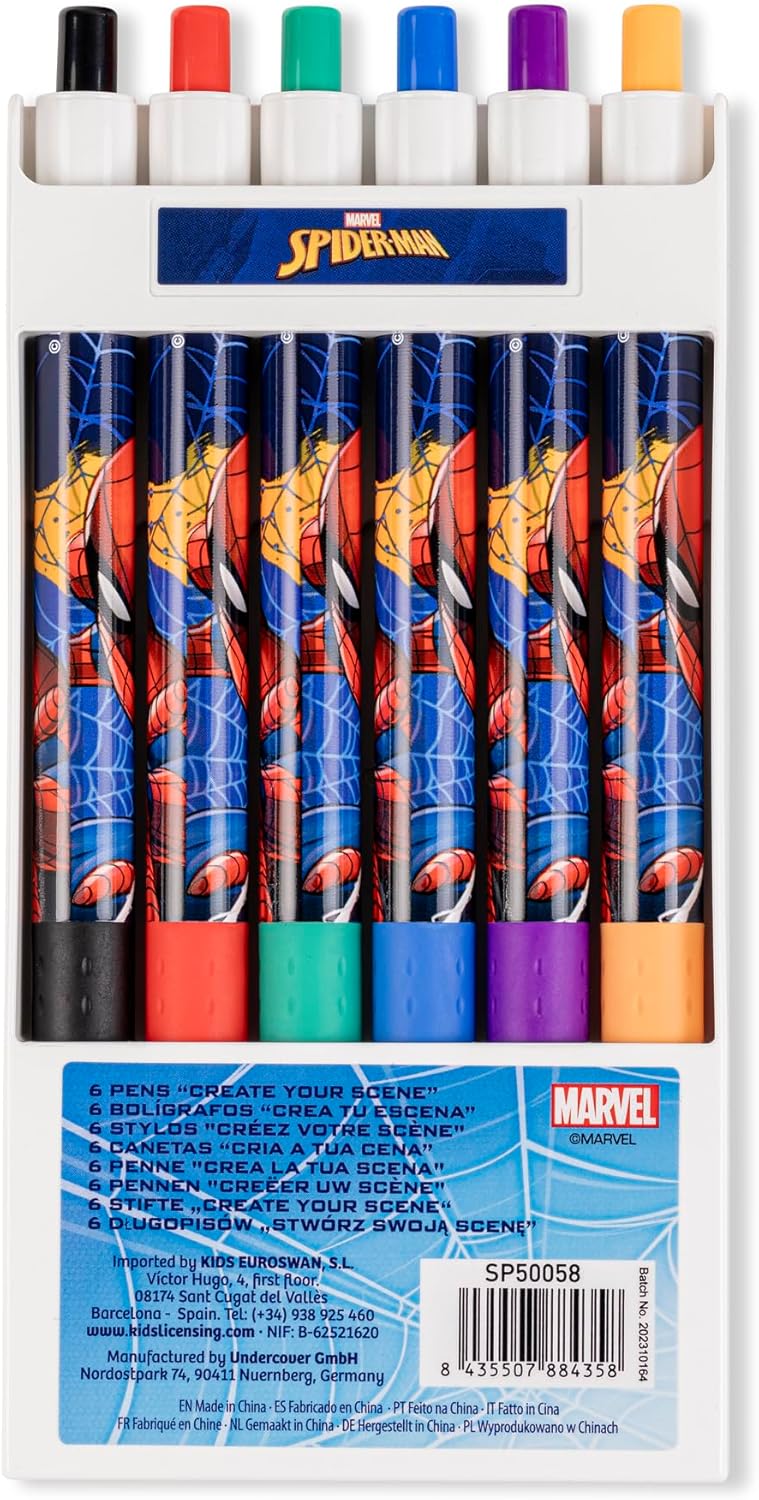 Marqueurs Disney Spiderman assortis en lot de 6 – Image 4