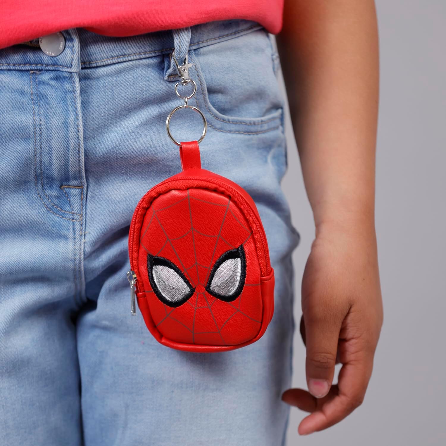 Porte-clés mini sac à dos Disney Marvel Spiderman rouge à ouverture zippée – Image 2