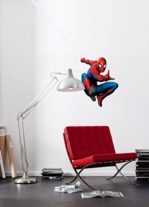 Sticker mural coloré Spider-Man 50 x 70 cm pour chambre d'enfant