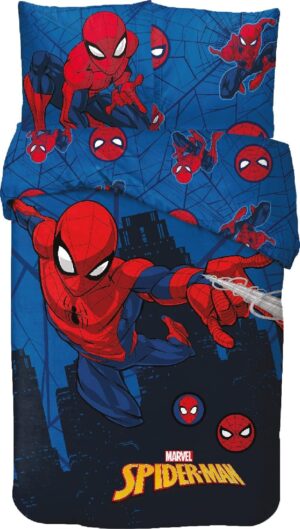 Parure de lit réversible Spider-Man enfant 140 x 200 cm en 100% coton