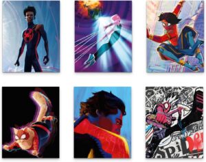 Spider-Man : Across the Spider-Verse 2023, lot de 6 affiches Miles Morales et Gwen Stacy