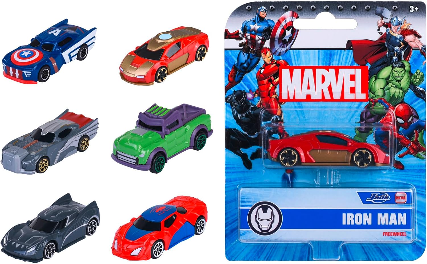 Voiture Marvel Spider-Man en métal à roue libre, modèle aléatoire 7 cm