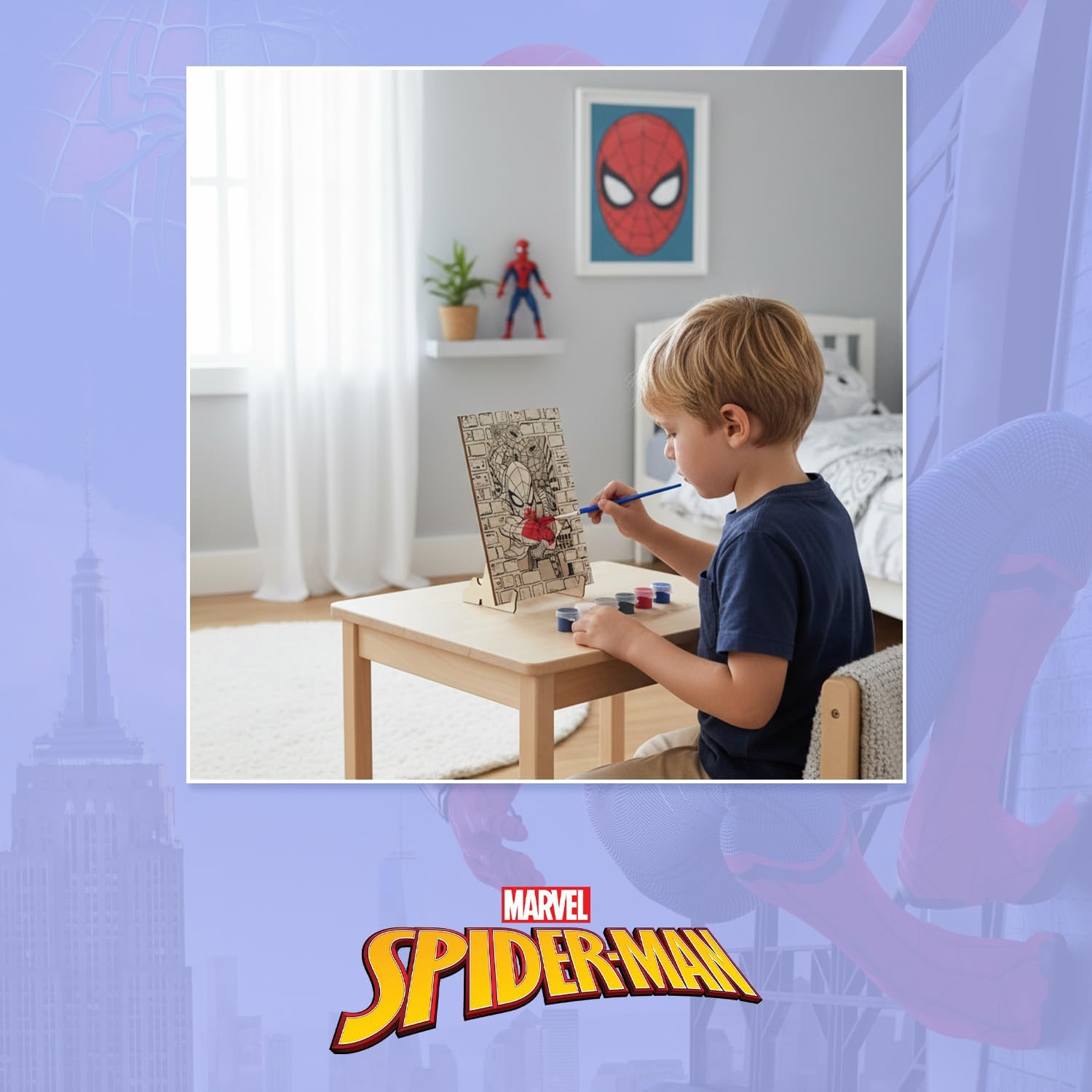 Kit de peinture en bois 3D Spider-Man Marvel avec 6 peintures – Image 7