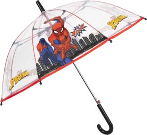 Parapluie cloche transparent Spider-Man Marvel enfant, diamètre 74 cm