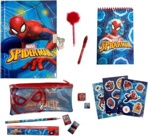 Journal secret Spider-Man Marvel avec cadenas, 2 clés et stylos