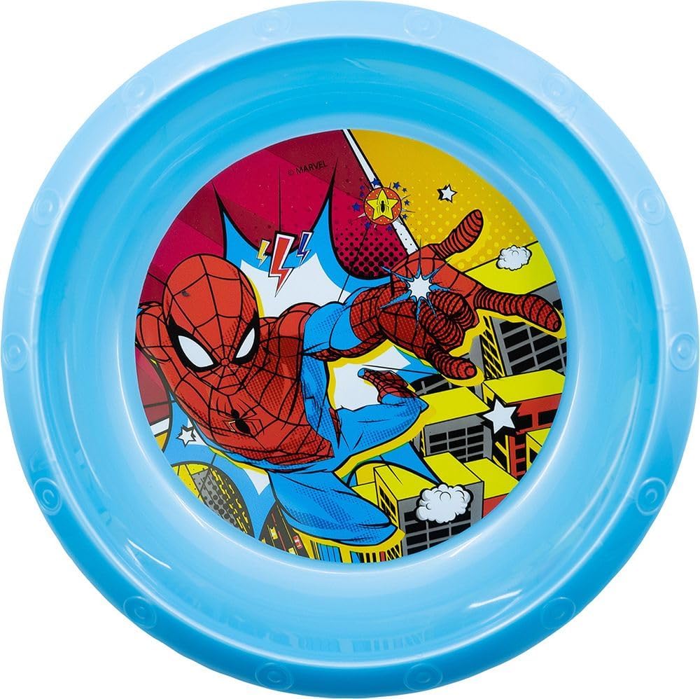 Bol enfant Marvel Spider-Man bleu en plastique alimentaire recyclable – Image 3