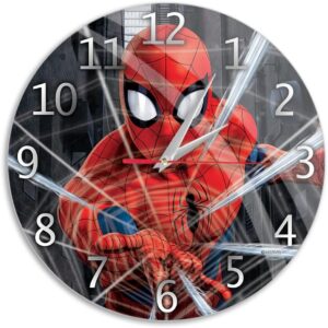 Horloge murale Marvel Spider Man 001 silencieuse brillante 30,5 cm