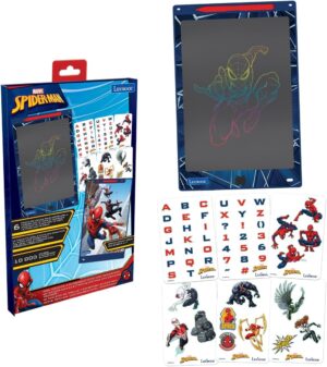Ardoise magique Spider-Man Lexibook avec écran 28 cm et 6 pochoirs