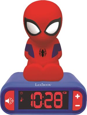 Réveil veilleuse Spider-Man Lexibook avec 6 alarmes