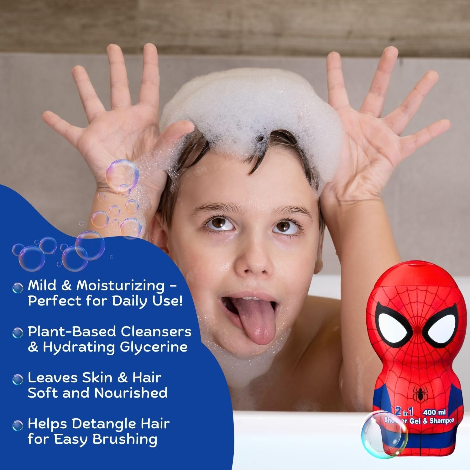 Gel douche et shampooing Spider-Man format 400 – Image 3