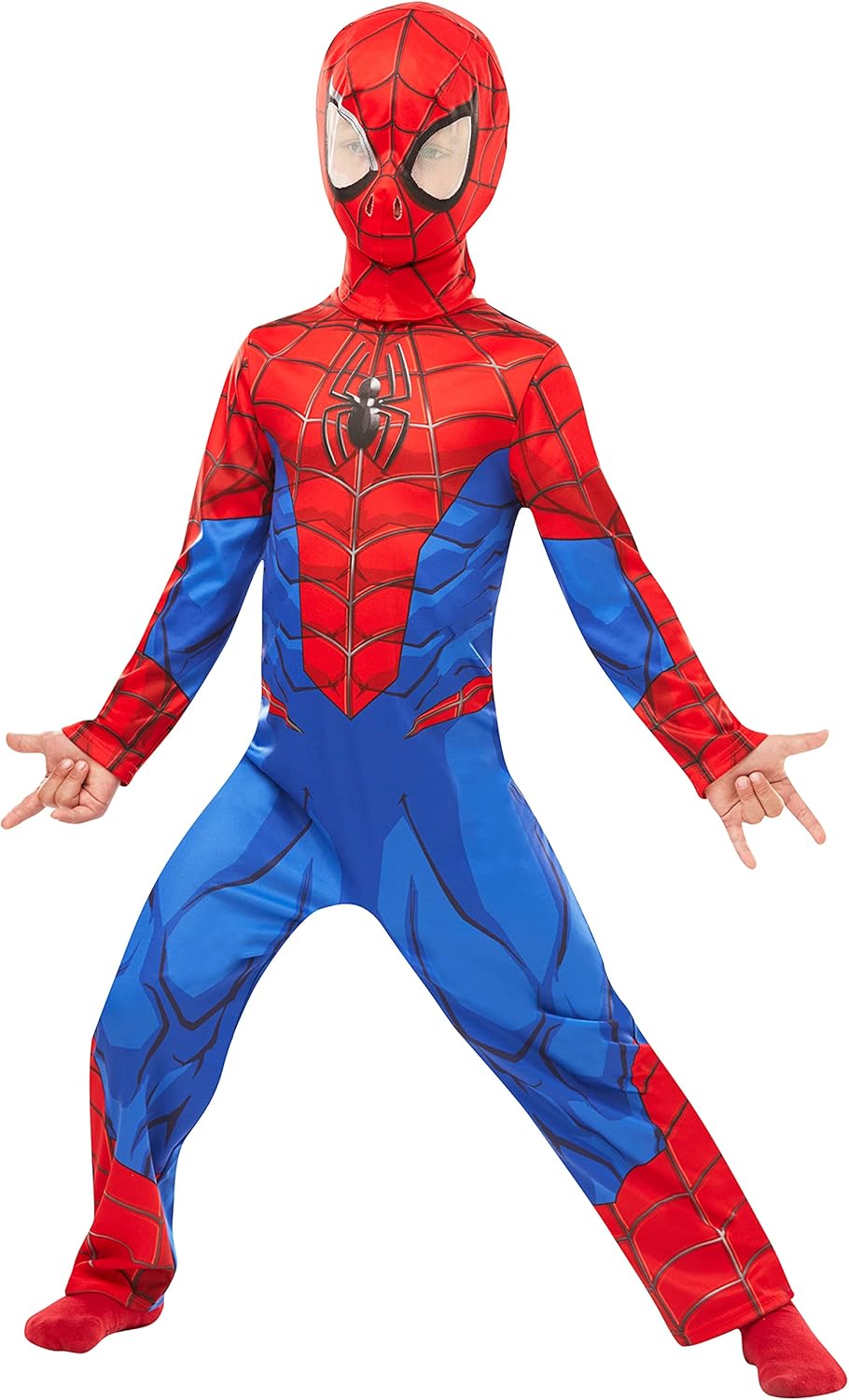 Costume classique Marvel Spider-Man enfant avec combinaison imprimée et écharpe – Image 2