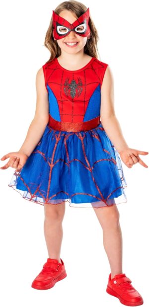 Robe de déguisement luxe Spider-Girl Spider-Man avec masque 5-6 ans