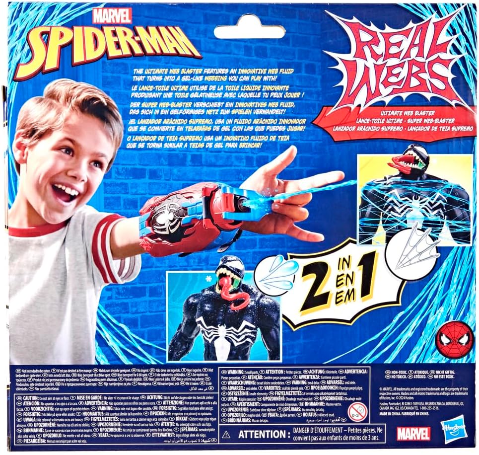 Spider-Man Marvel Real Webs, lance-toile et blaster 2-en-1 rouge et bleu – Image 7