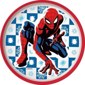 Assiette plate Marvel Spider-Man blanc et rouge avec base antidérapante