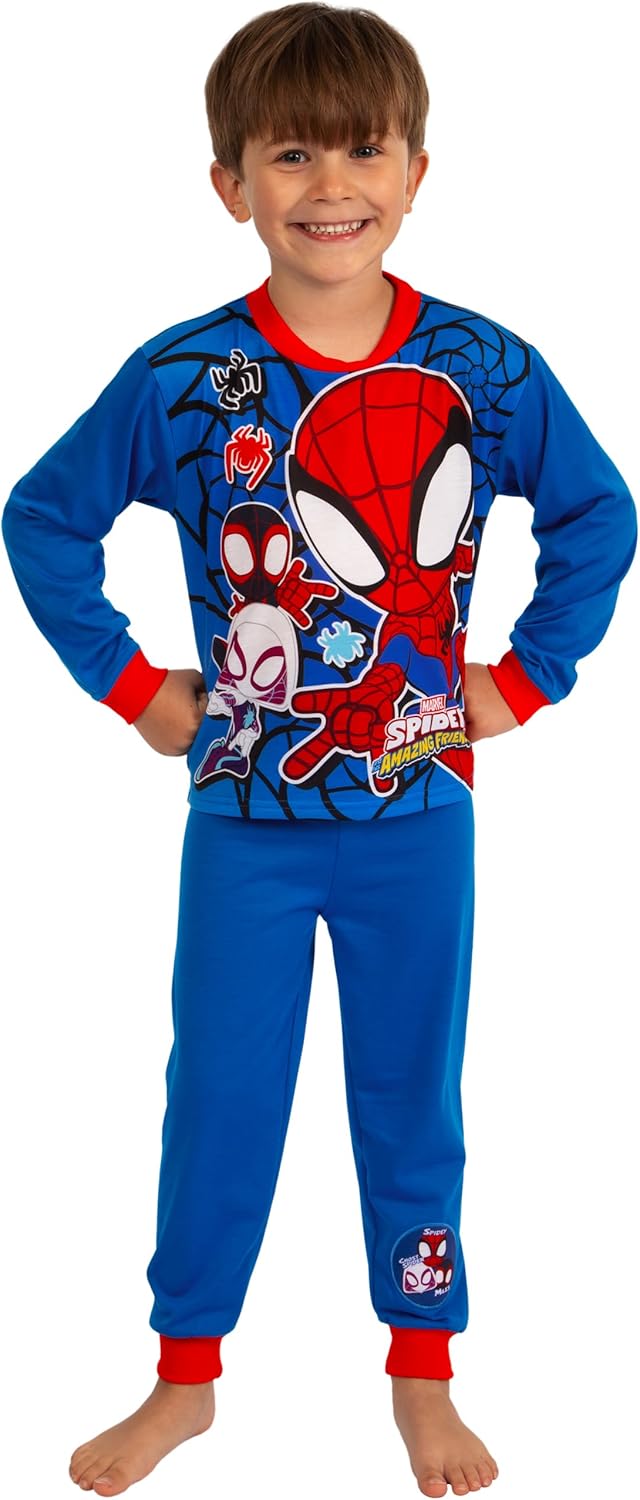 Pyjama d'hiver Marvel Spiderman pour garçons, ensemble de nuit 2 à 8 ans – Image 2