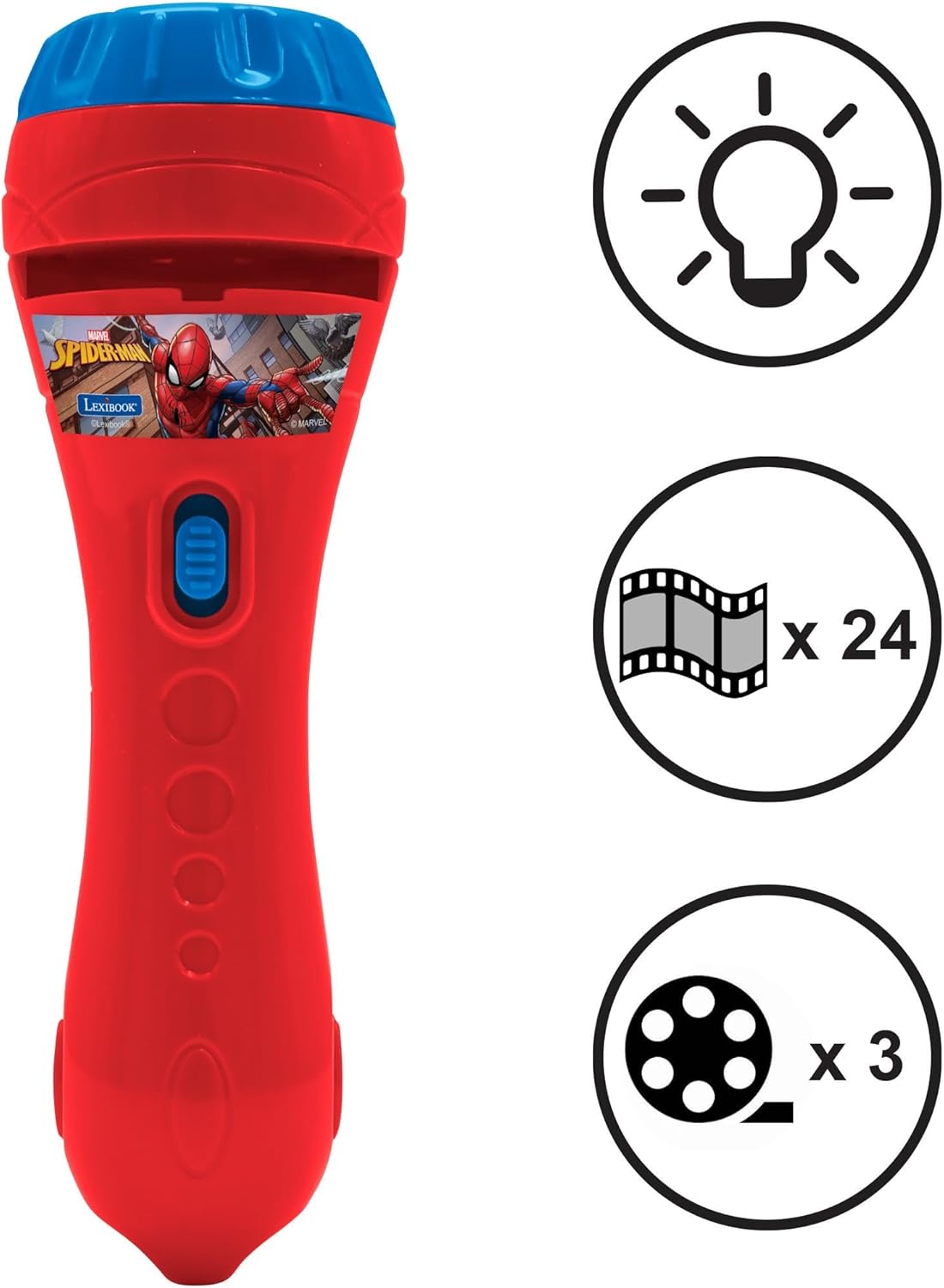 Projecteur d'histoires Spider-Man avec 3 disques et lampe torche – Image 2