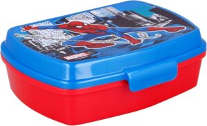 Boîte à sandwich Marvel Spiderman en plastique sans BPA avec fermeture de sécurité