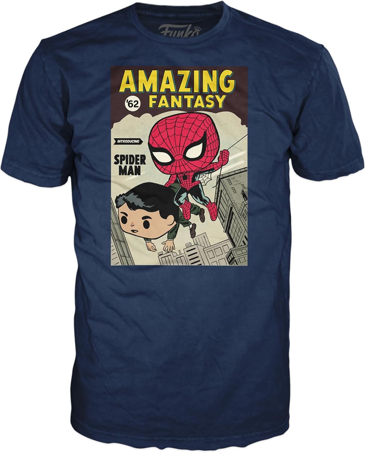 Spider-Man Funko Pop! & Tee Comic Cover métallique avec t-shirt Medium et figurine en vinyle – Image 5