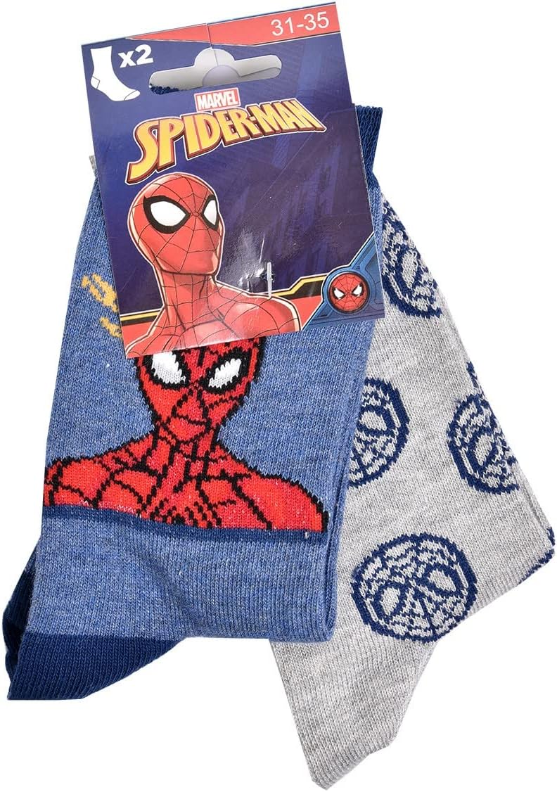 Pack de chaussettes Disney Spiderman pour garçon, tailles 23-26 et 27-30 – Image 3