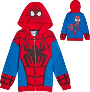 Gilet zippé à capuche enfant Marvel Spidey et ses amis incroyables, Spidey, Miles Morales ou Ghost Spider