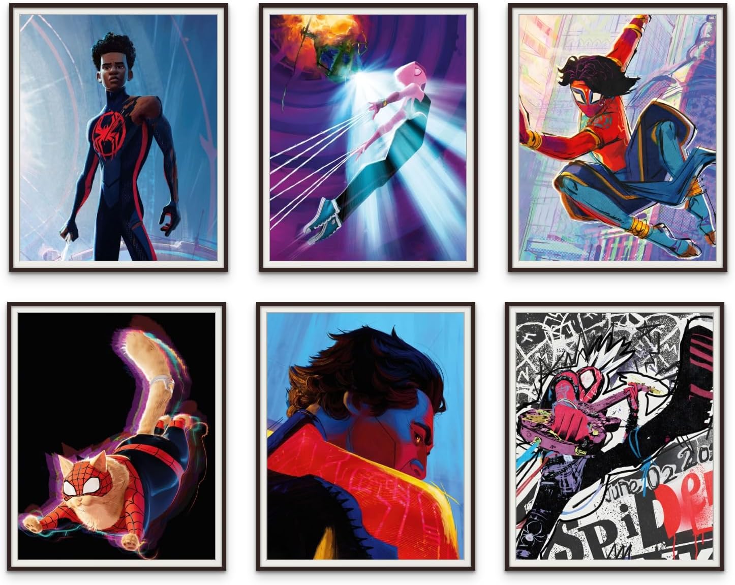 Spider-Man : Across the Spider-Verse 2023, lot de 6 affiches Miles Morales et Gwen Stacy – Image 3