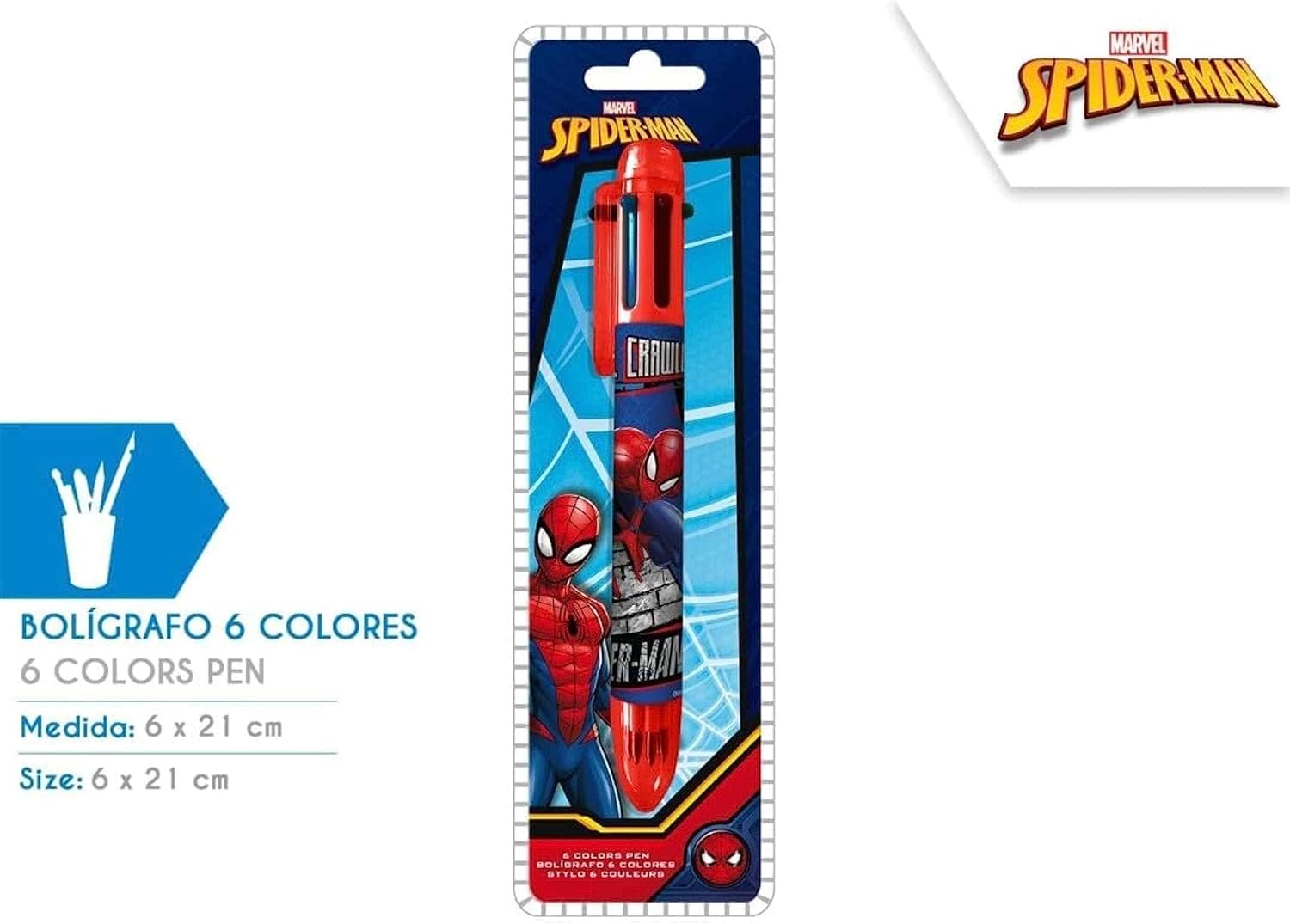 Stylo Spider-Man 6 couleurs à pointe fine – Image 5
