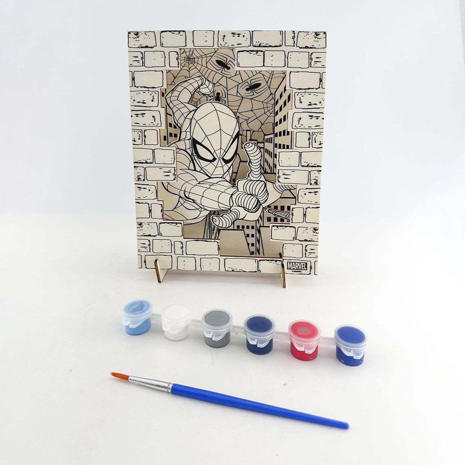 Kit de peinture en bois 3D Spider-Man Marvel avec 6 peintures – Image 4
