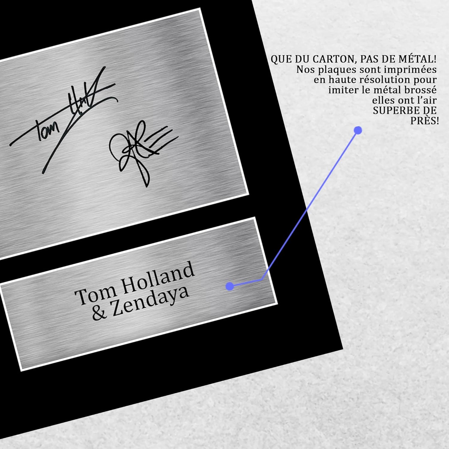 Photo imprimée signée Spider-Man MJ avec Zendaya et Tom Holland, format A4 – Image 5