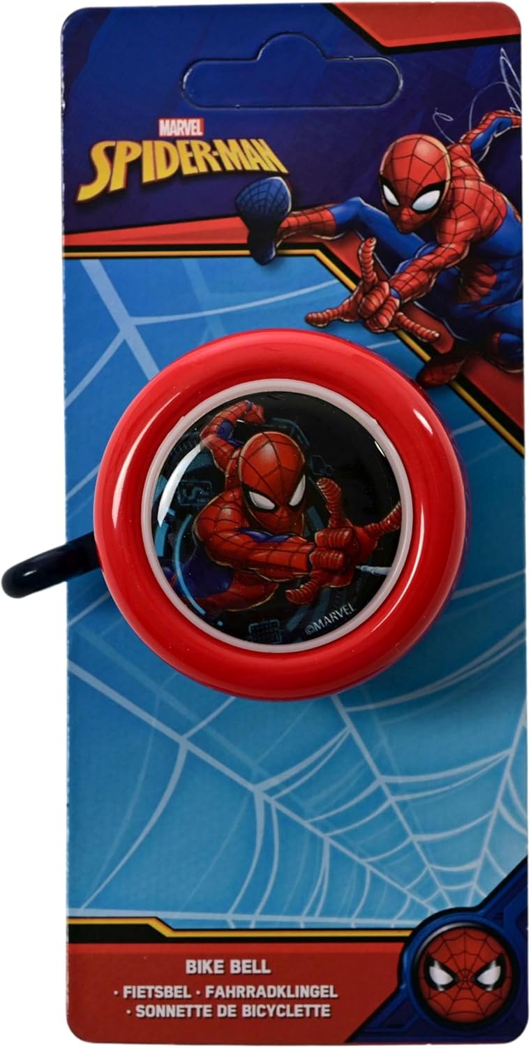 Sonnette de vélo Spider-Man pour enfants avec vis de fixation