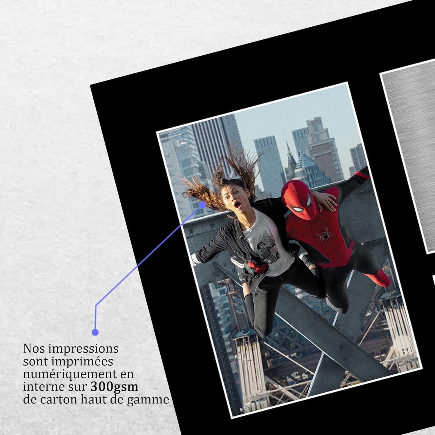 Photo imprimée signée Spider-Man MJ avec Zendaya et Tom Holland, format A4 – Image 4