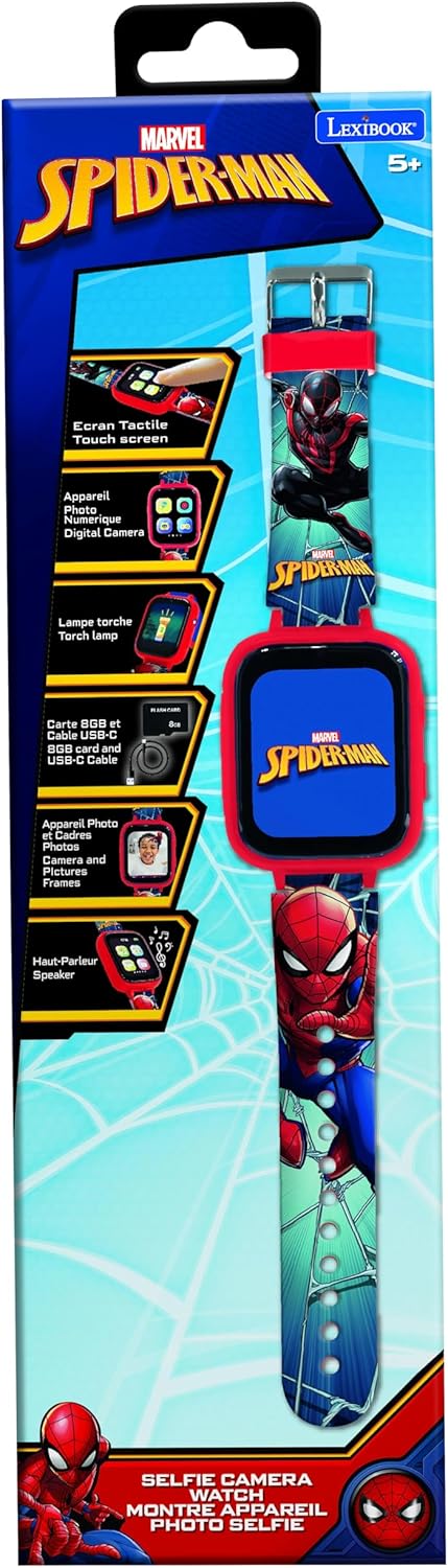 Montre Spider-Man selfie Lexibook avec écran tactile HD et photo 720p – Image 5