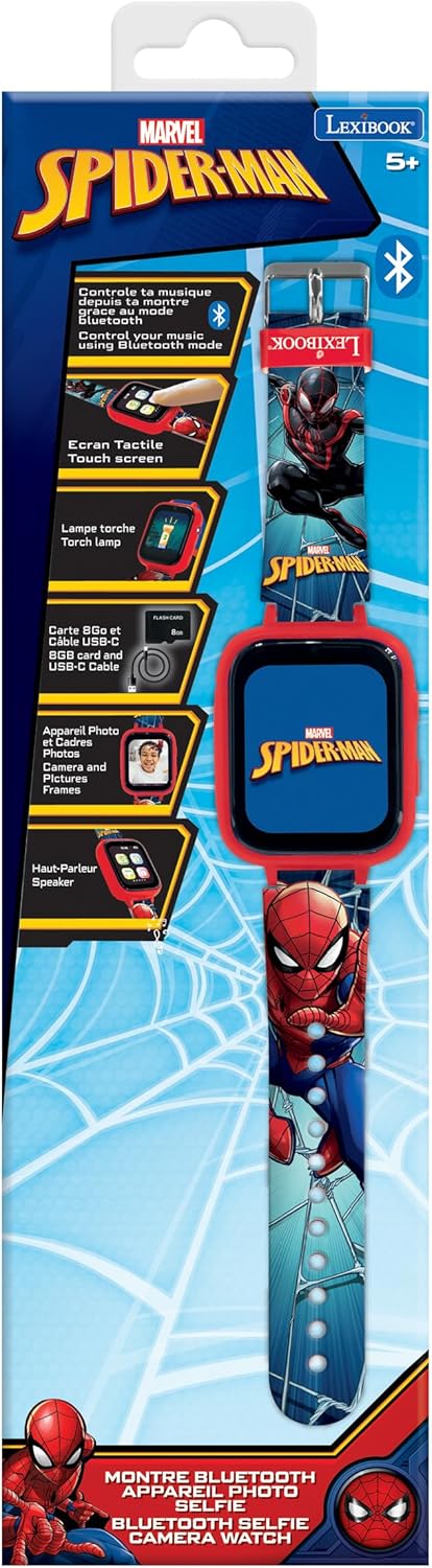 Lexibook Spider-Man montre Bluetooth écran couleurs avec caméra et 8 Go – Image 5