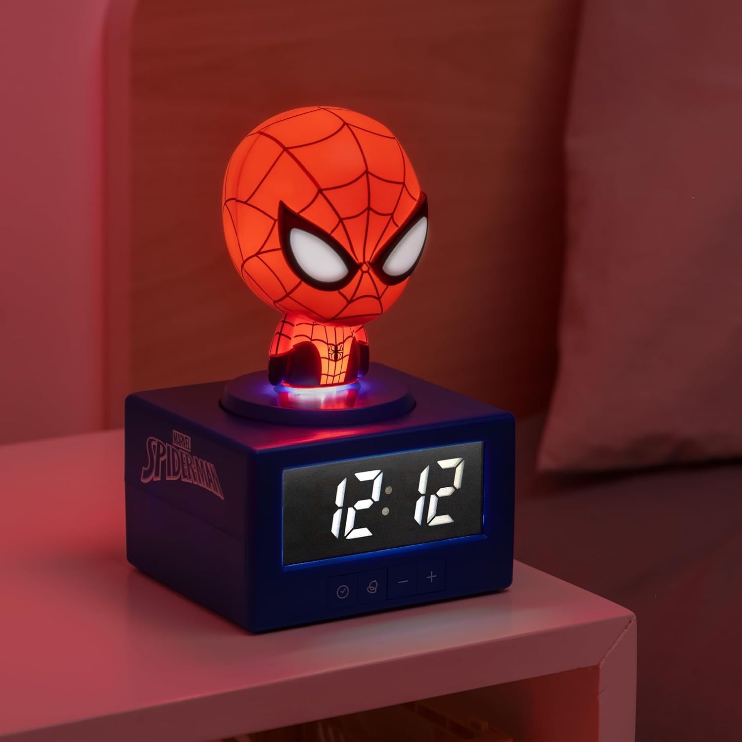 Réveil numérique Spider-Man Marvel rose avec veilleuse musicale – Image 4