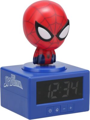 Réveil numérique Spider-Man Marvel rose avec veilleuse musicale