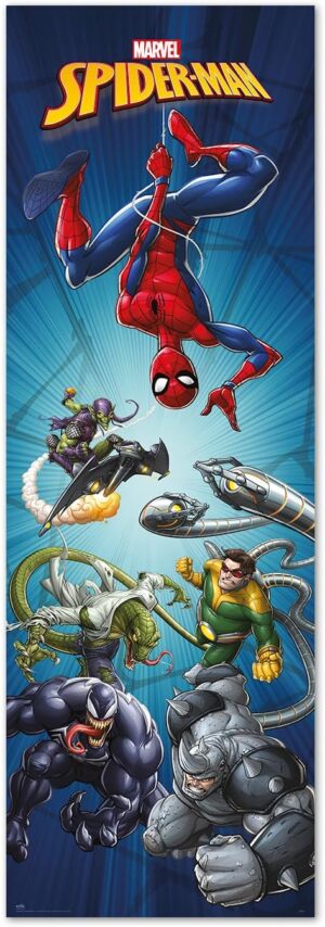 Poster de porte Marvel Spider-Man 53 x 158 cm, affiche décorative