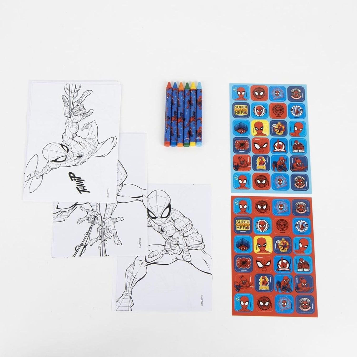 Mallette d'activités Spider-Man avec coloriages, autocollants et crayons – Image 2