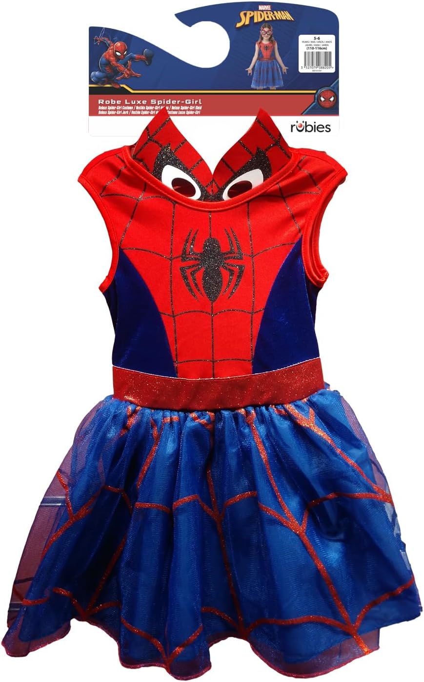 Robe de déguisement luxe Spider-Girl Spider-Man avec masque 5-6 ans – Image 6