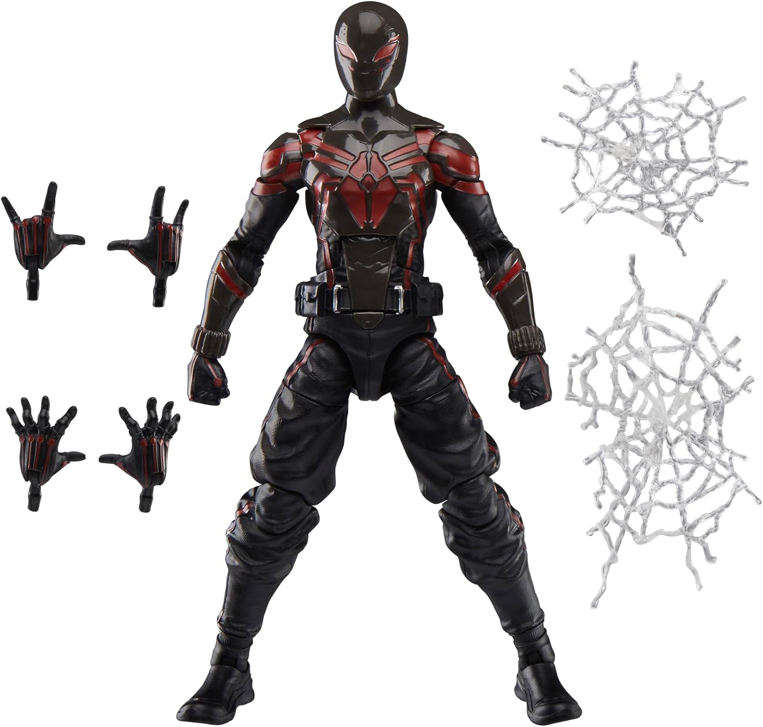 Figurine Spider-Man Miles Morales Brooklyn 2099 noire, Marvel Legends Gamerverse