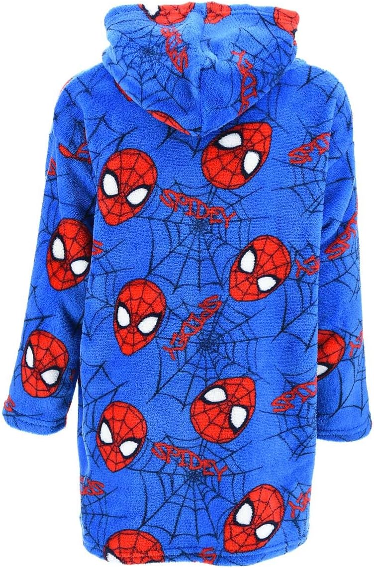 Pull plaid à capuche Spider-Man en polaire douce pour garçon 3/5 ans bleu – Image 2