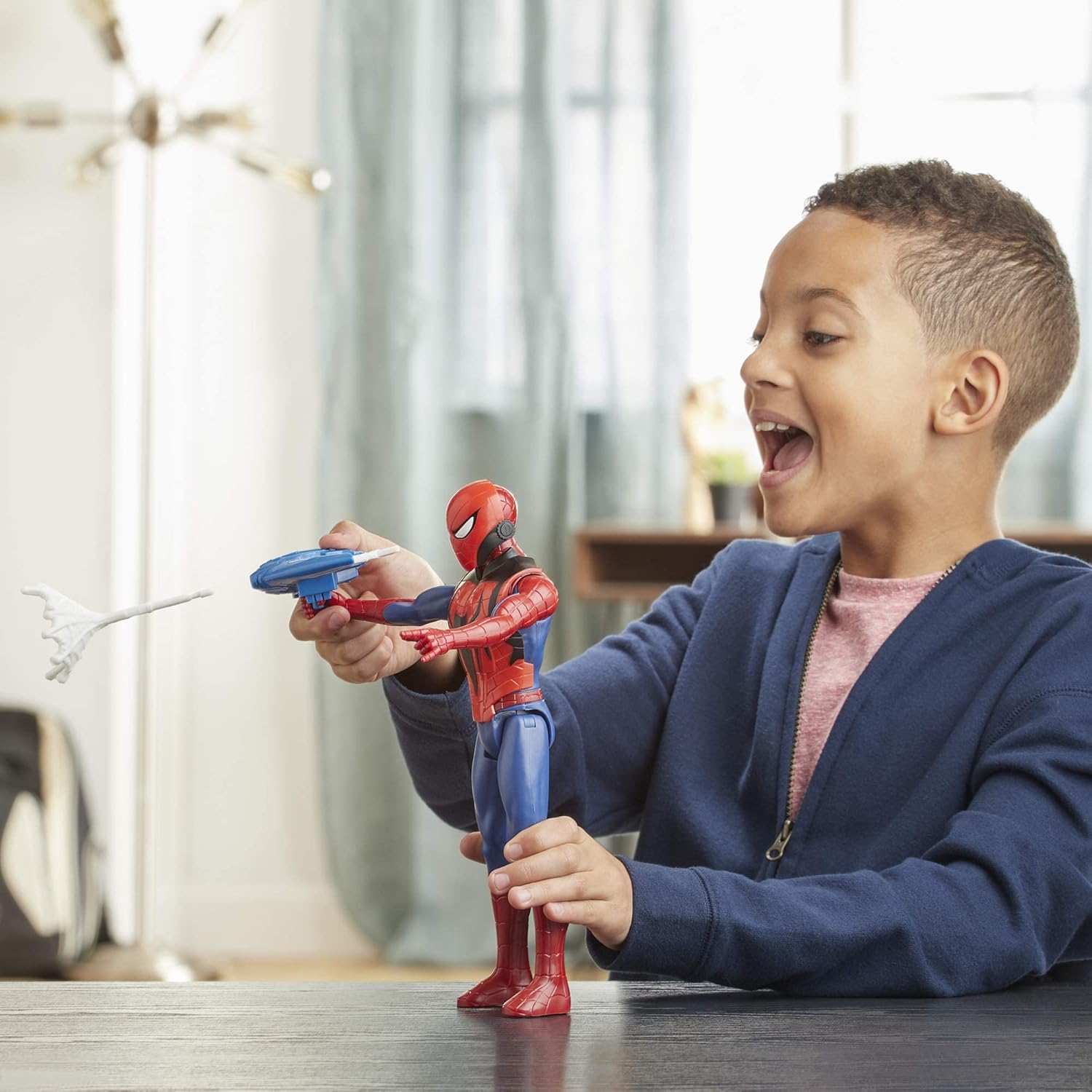 Figurine Marvel Spider-Man Titan Hero Blast Gear 30 cm avec lanceur – Image 2