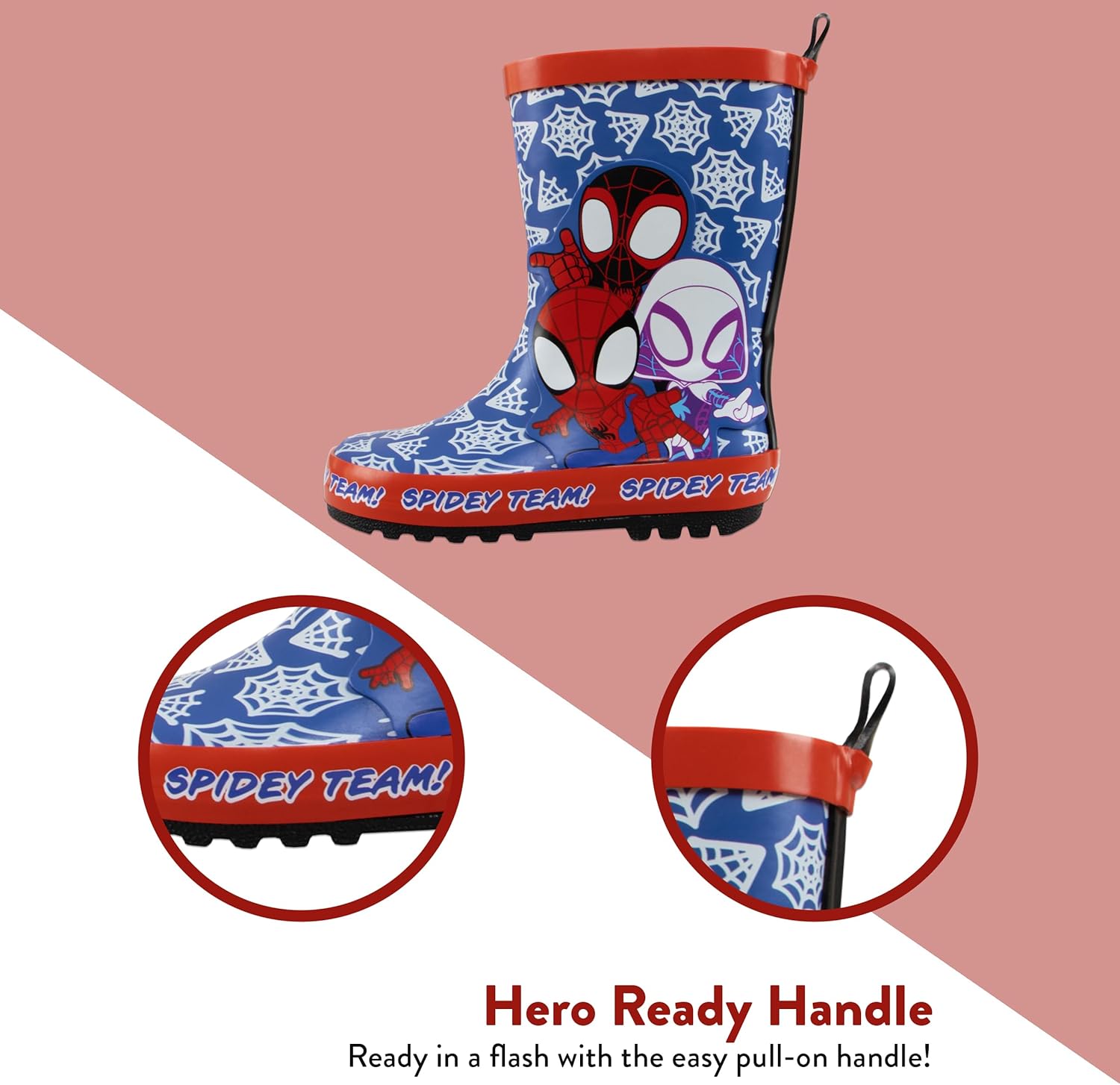 Bottes de pluie enfant Marvel Spider-Man avec Spidey et ses amis – Image 5