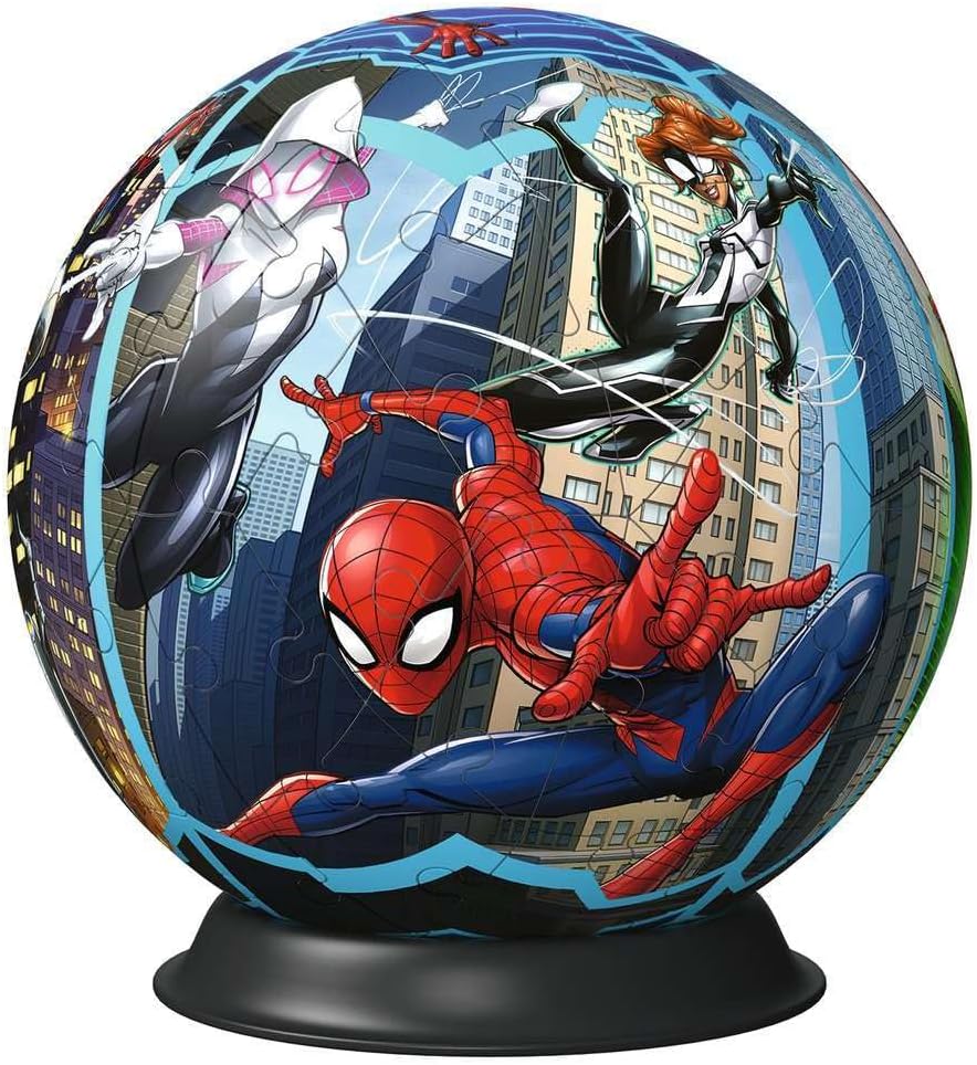 Spider-Man Puzzle 3D Ball 72 pièces avec support 13 cm – Image 2