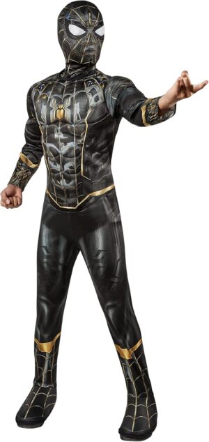 Costume enfant Deluxe Marvel Spider-Man No Way Home noir et doré