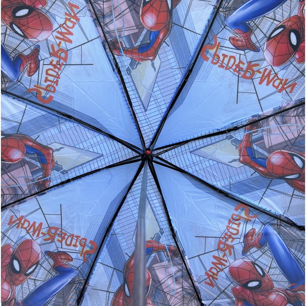 Parapluie pliant Spider-Man Marvel enfant à 8 rayons en fibre de verre – Image 4
