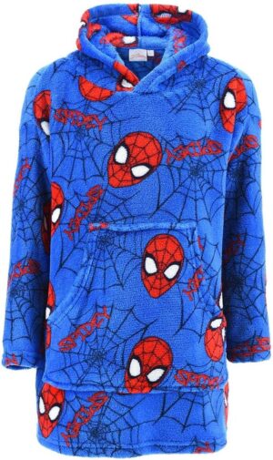 Pull plaid à capuche Spider-Man en polaire douce pour garçon 3/5 ans bleu